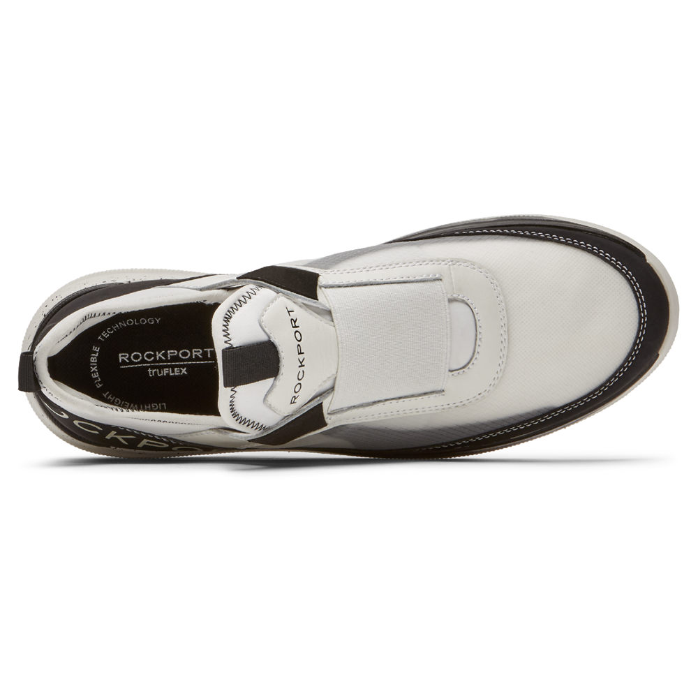 Rockport Mens Slip-On White/Black - truFLEX Hybrid Gore - UK 574-XDLCRM